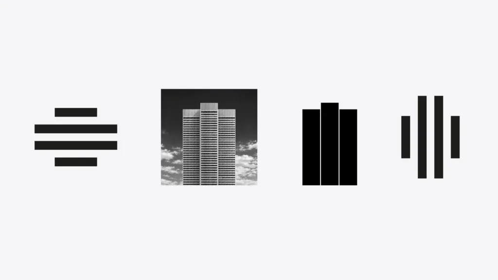 Symbole du MAC redressé à la verticale, inspiré de l'architecture de Place Ville Marie