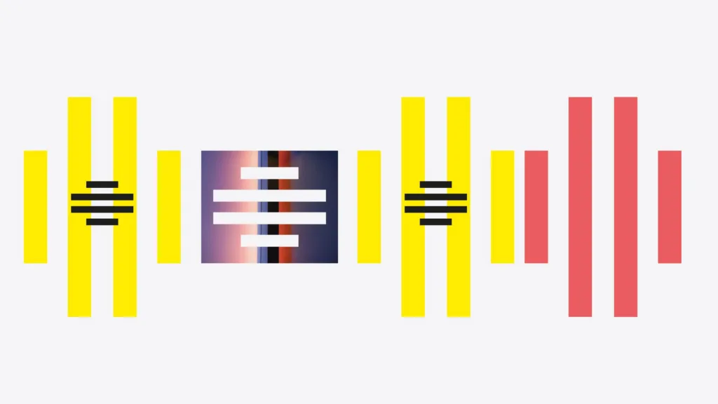 Déclinaisons colorées du symbole vertical du MAC