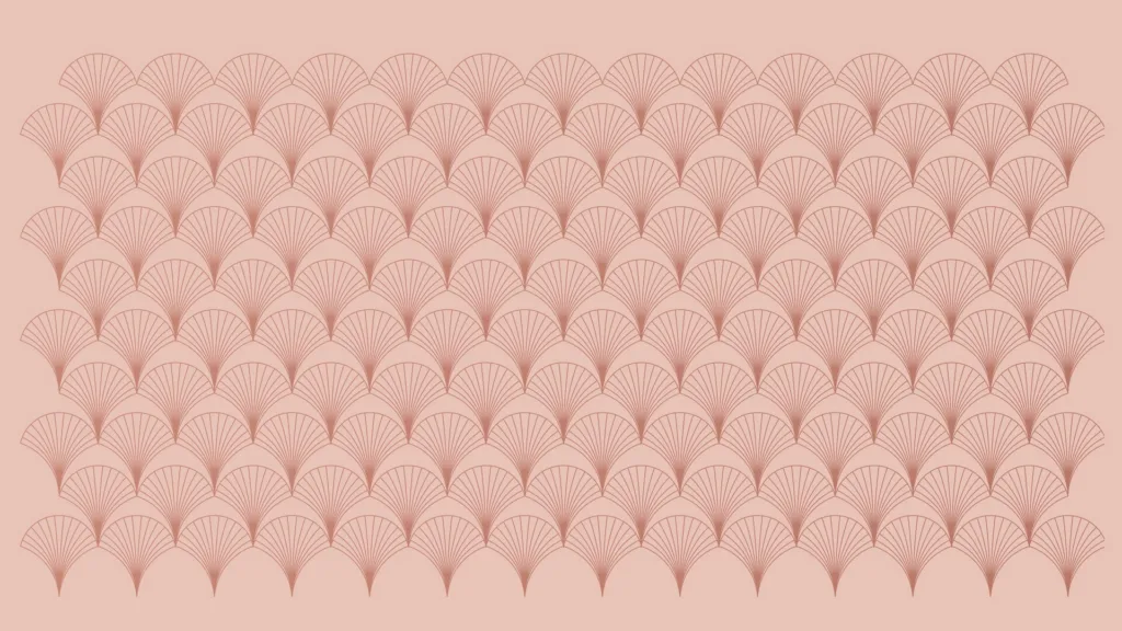 Motif Art déco en écailles sur fond rose