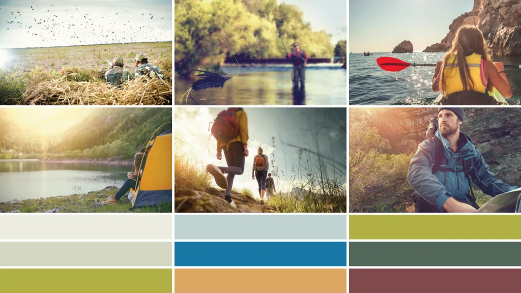 Ambiance photo de plein air et palette de couleurs naturelles