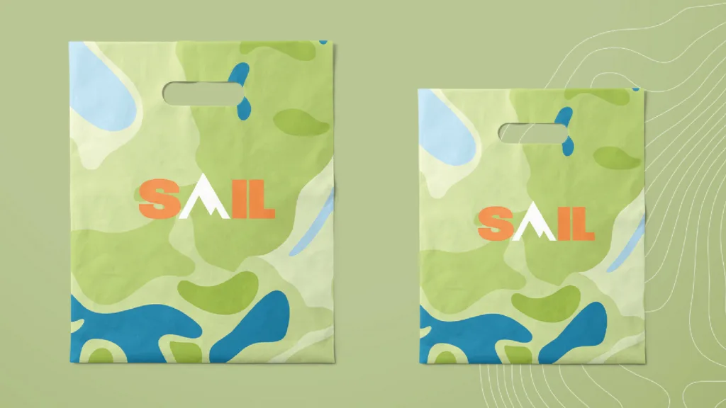 Sacs de magasinage SAIL aux motifs de carte topographique