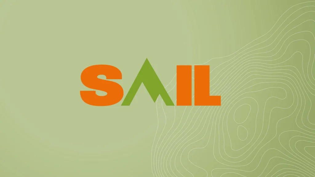 Logo SAIL orange sur fond vert