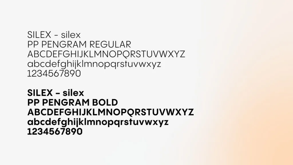 Typographies de Silex : PP Pengram regular et bold